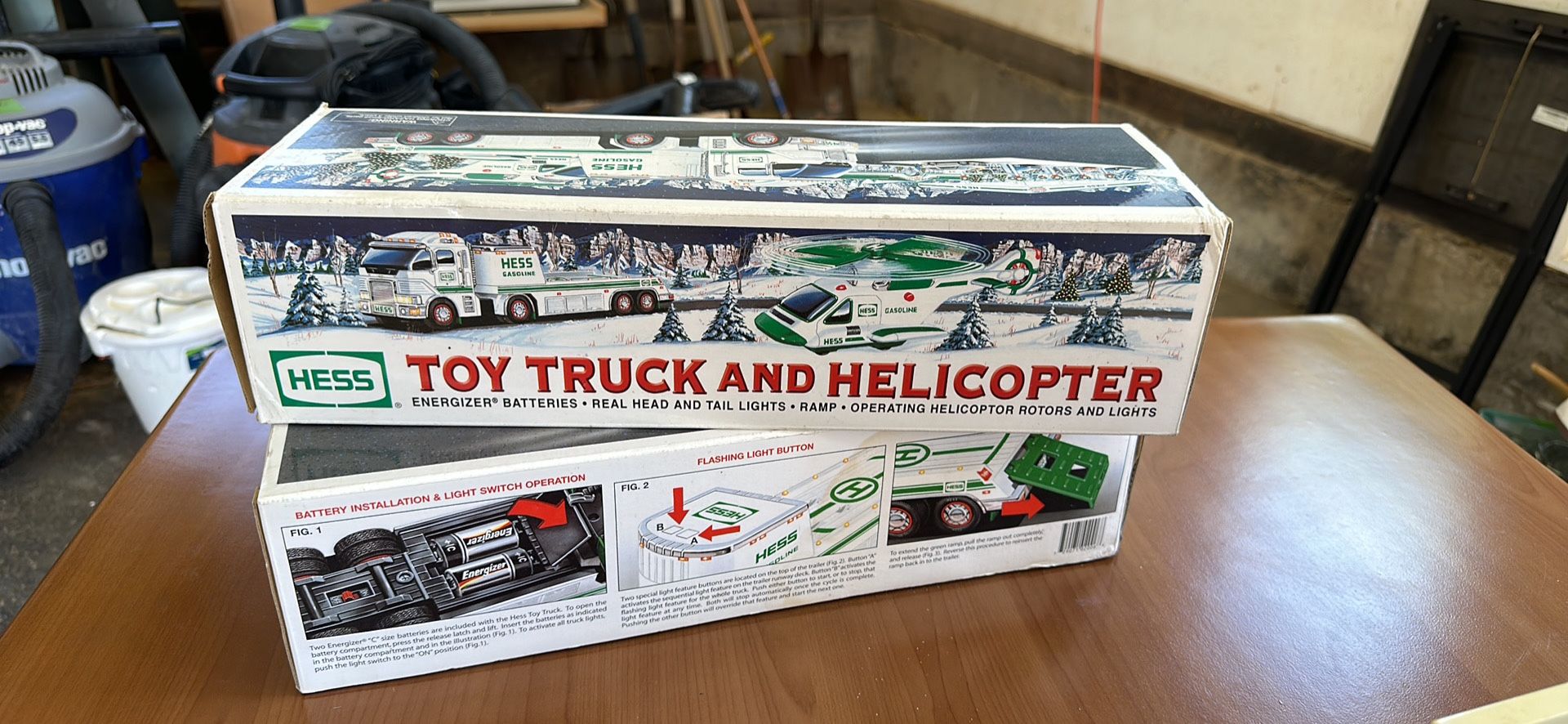 Hess 2006 Toy Truck & Helicopter White Green New In Box