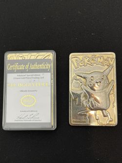23kt gold Plated PIKACHU and #39 JIGGLYPUFF.