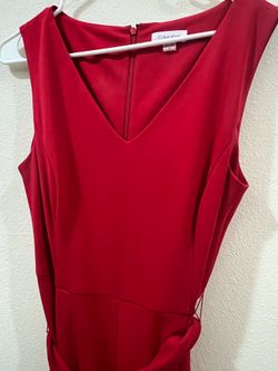 Red pant body suit