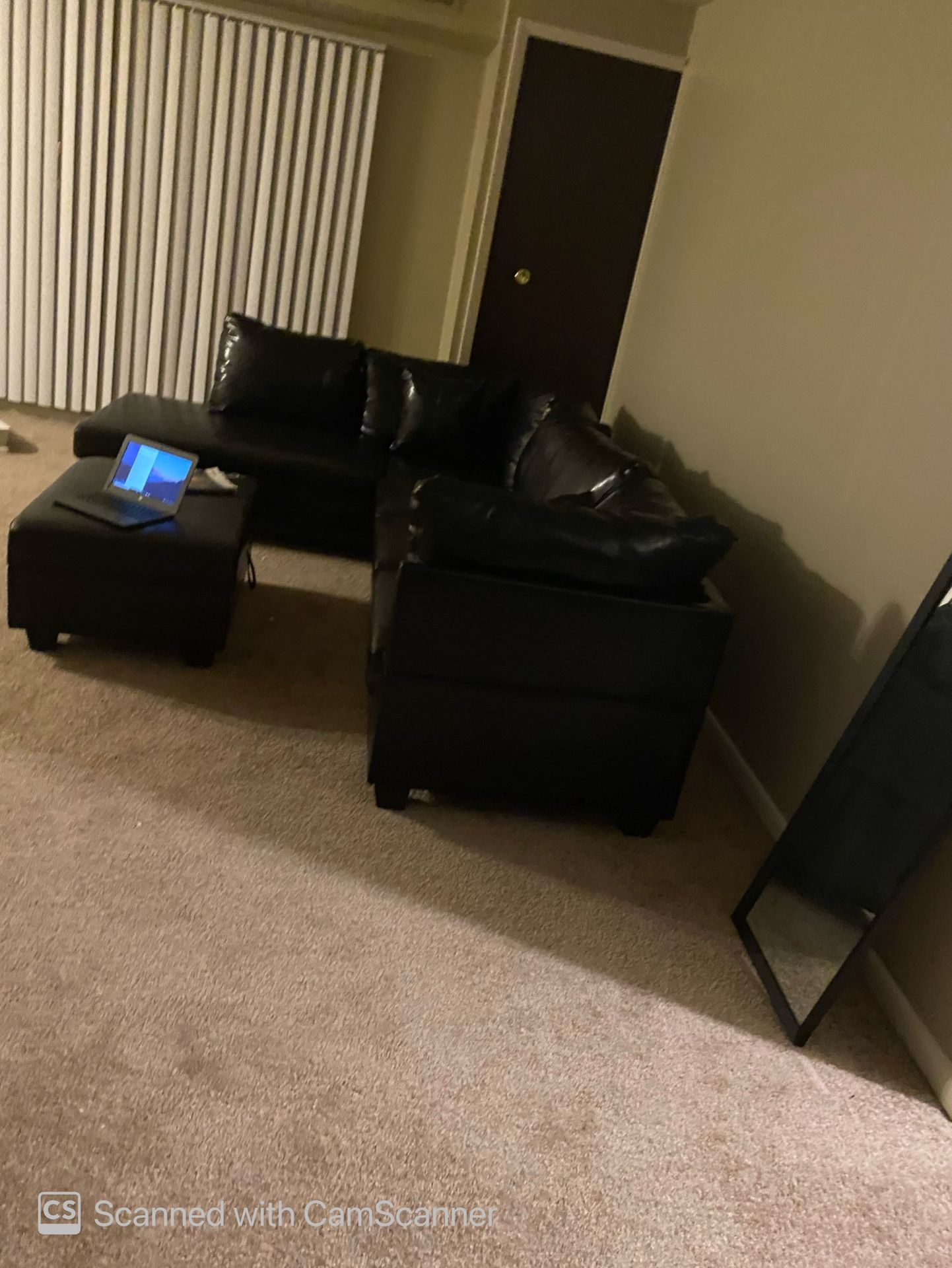 Black Leather Sofa