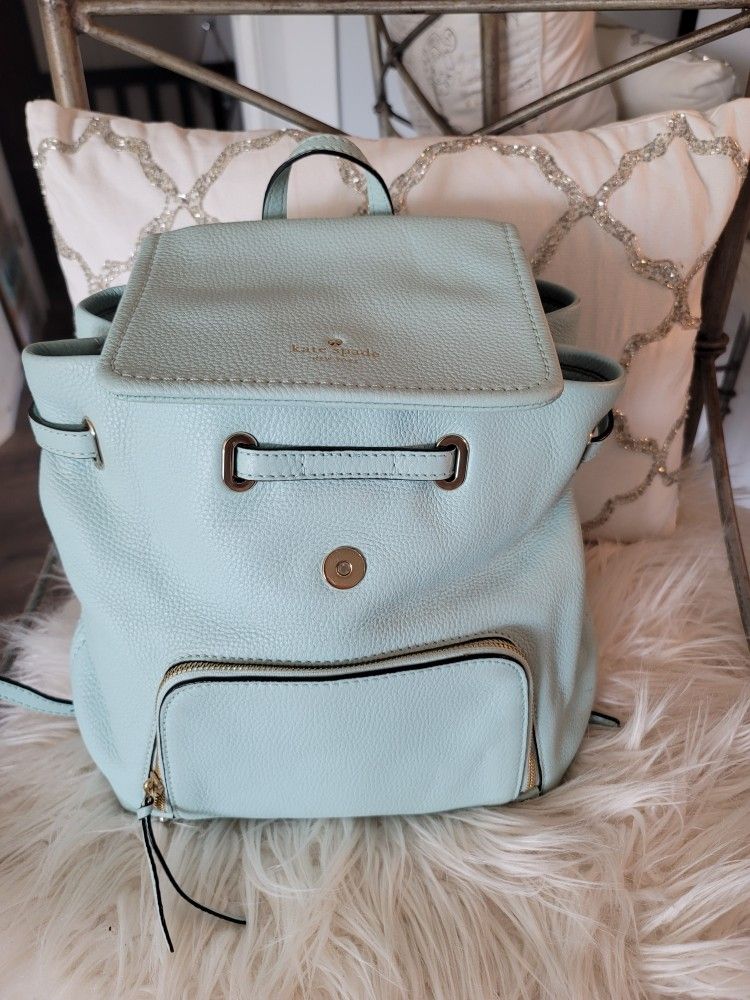 BEAUTIFUL KATE SPADE ♠️💘👑 BACK PACK PASTEL BLUE☆AUTHENTIC