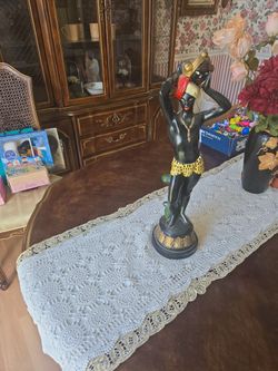 Vintage pottery statue 