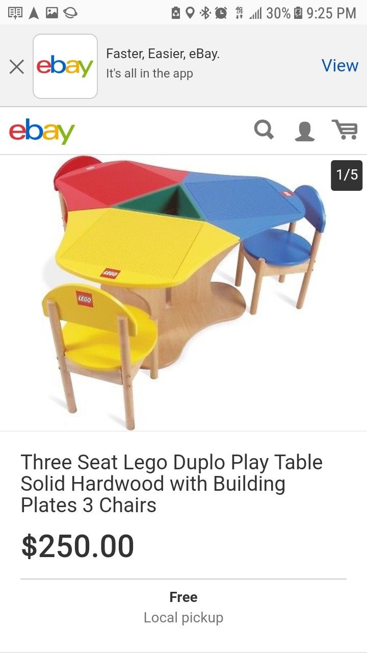 Lego 3 seat play table