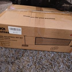 ALPCOUTS  Pool Volleyball Net Set with Lights,