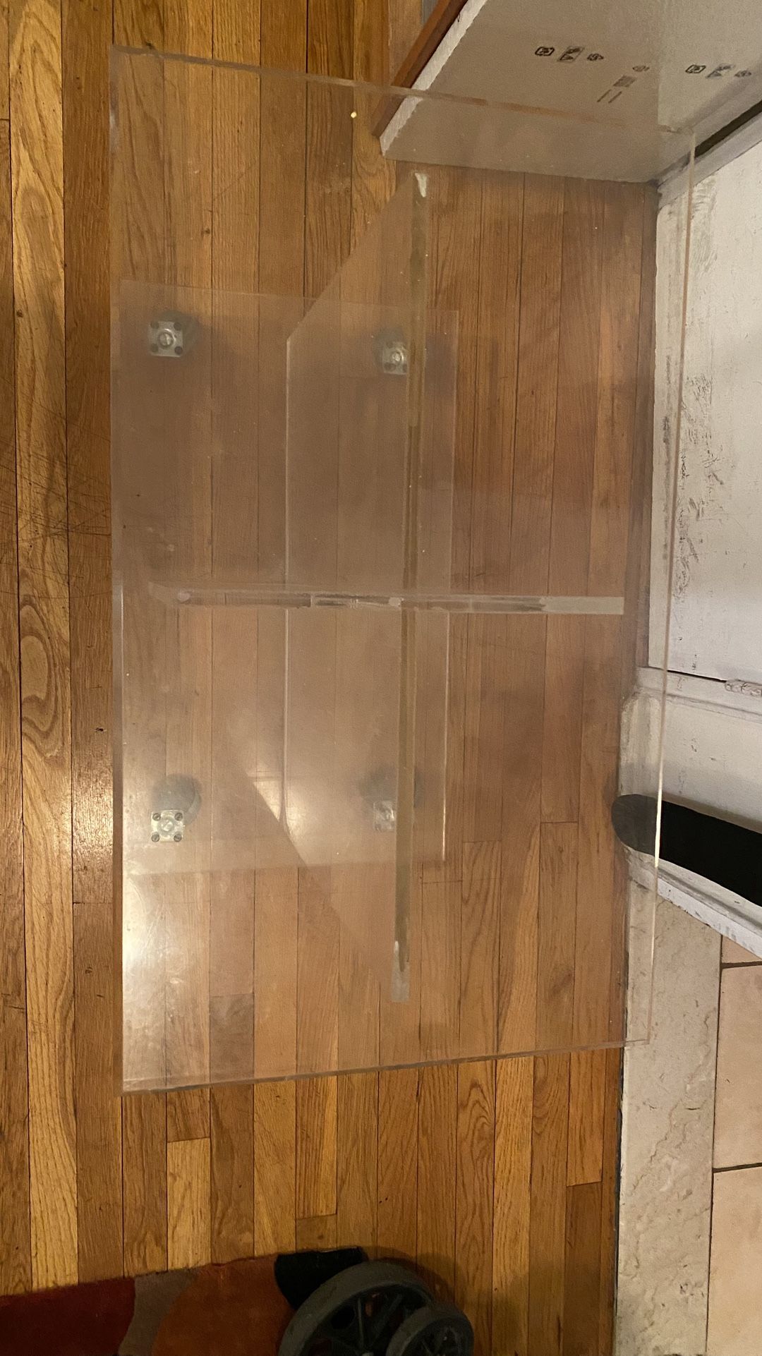 Rolling Clear Acrylic Bar/Side Table