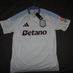 White and blue Aston Villa 2024-25 home shirt