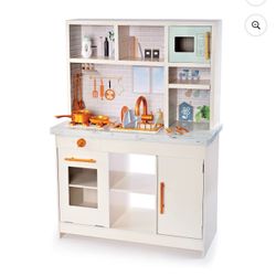 Kids  Wooden Kitchen Play Set Heavy Wood