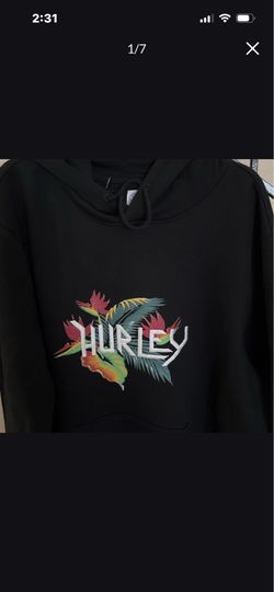 MENS HURLEY PULLOVER SWEATSHIRT HOODIE JACKET.. HAWAIIAN HIBISCUS FLOWER XXL NEW