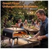WOOCIT 12" Multi-Fuel Outdoor Pizza Oven, Reaches 720°F, Wood and Propane Pizza Oven with Pizza Ston