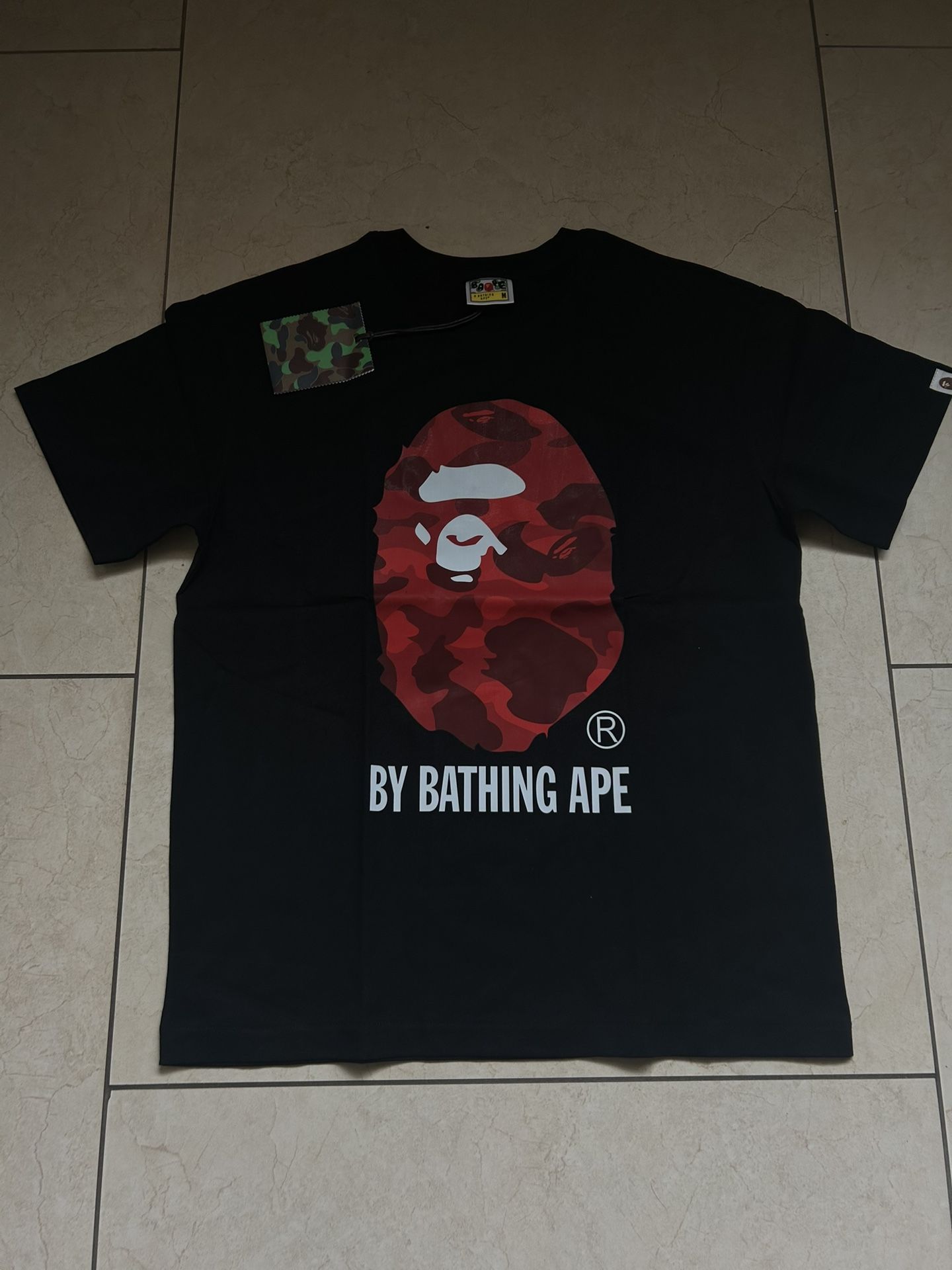 Black red camo bape shirt