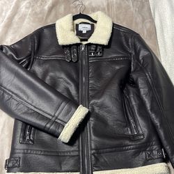 Jason wu brown leather jacket
