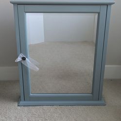 Rectangular Wood Framed Wall Bathroom Vanity Mirror Cabinet