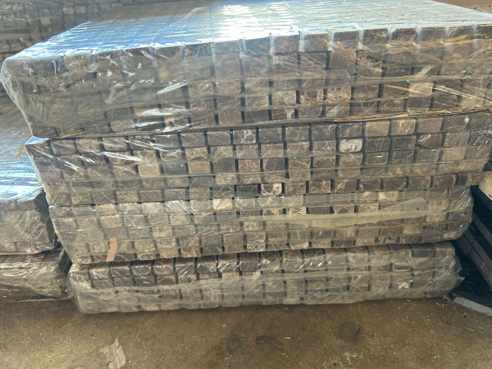 Emperador Dark Brown Marble Stone CluSS Mosaic