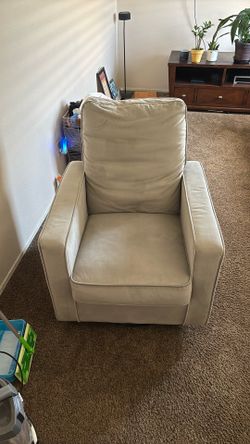 Gray Suede Nursing Chair 