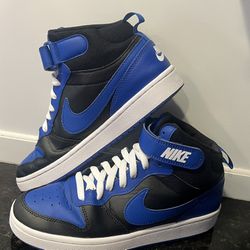 Nike Court Borough Mid 2 Blue/Black Basketball Shoes