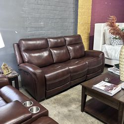 Brand New Italian Leather Sofa & Loveseat Reclinable $1,700