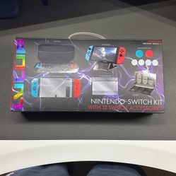 Level Up- Switch Case Compatible With Nintendo Switch, 12 In 1 Accessories Kit