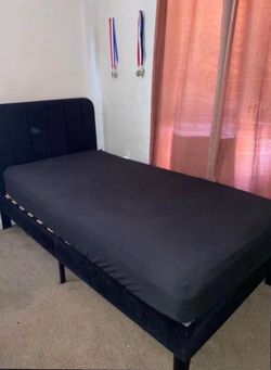 Twin Bed Frame + Matress