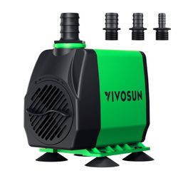 VIVOSUN 800GPH Submersible Pump(3000L/H, 24W), Ultra Quiet