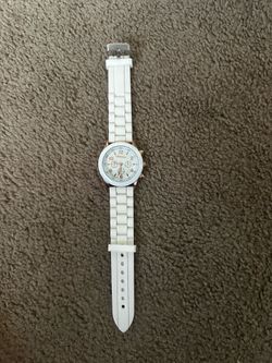 Silicone white/ rose gold watch