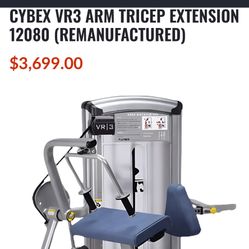 Gym Cybex Vr3 Arm Extension 