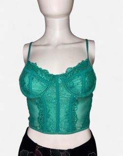 Princess Polly Green Lace Corset Top