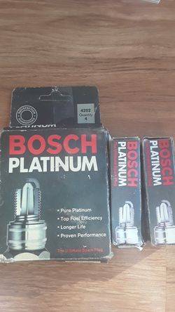 Set of 6 Bosch platinum spark plugs 4202 new