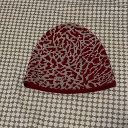 Jordan Brand Maroon Elephant Print Beanie