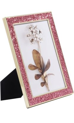 Glitter and Gold Picture Frame 5x7, Bling Glitter Photo Frame