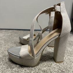White Sparkly Heels