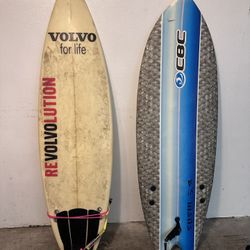 6’ Surfboard And 5’8” Foam fish Surfboard 