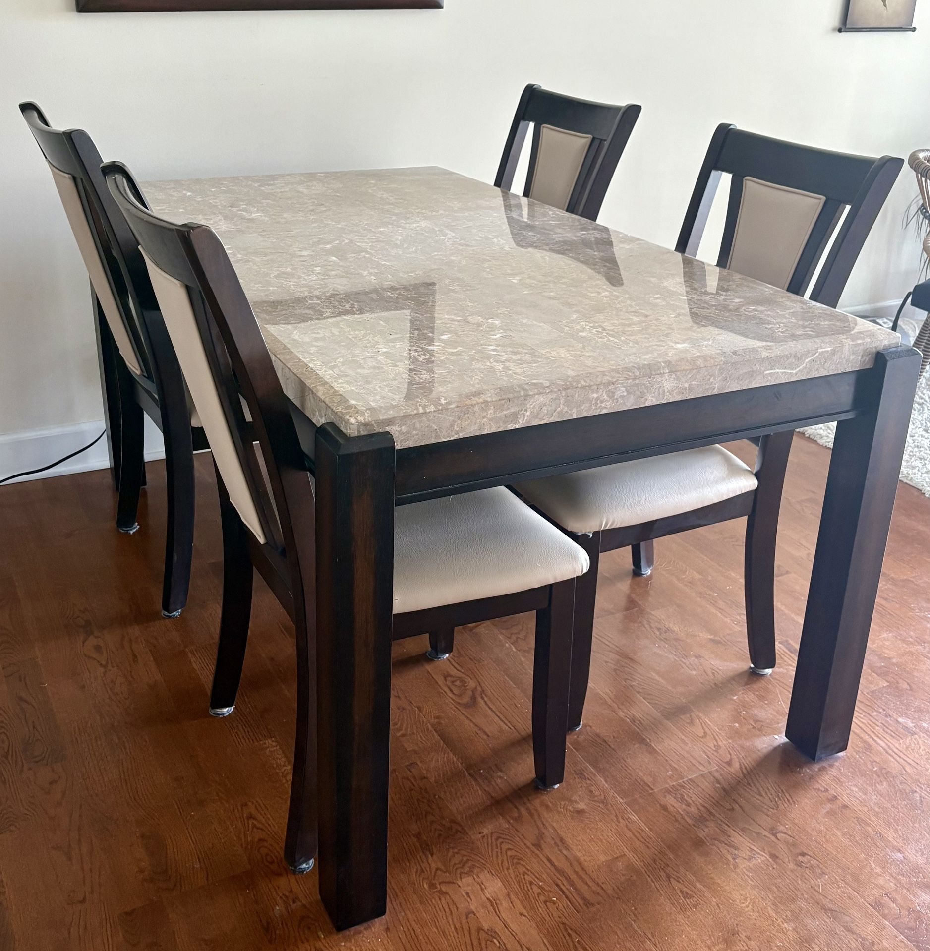 One MarbleTable & Six Chairs