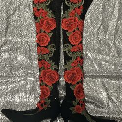 Size 6 Thigh High Boots With Heel 