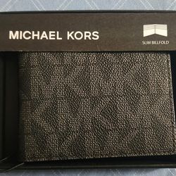 NEW Michael Kors Men's Black Slim Wallet 