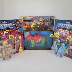 Masters of the Universe Toy Set - He-Man - Battle Cat - Skeletor