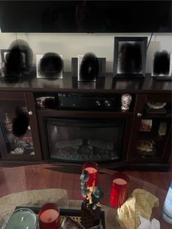 Fireplace tv stand