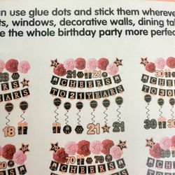 Happy Birthday 21st Bday Party Banner Decoration New 