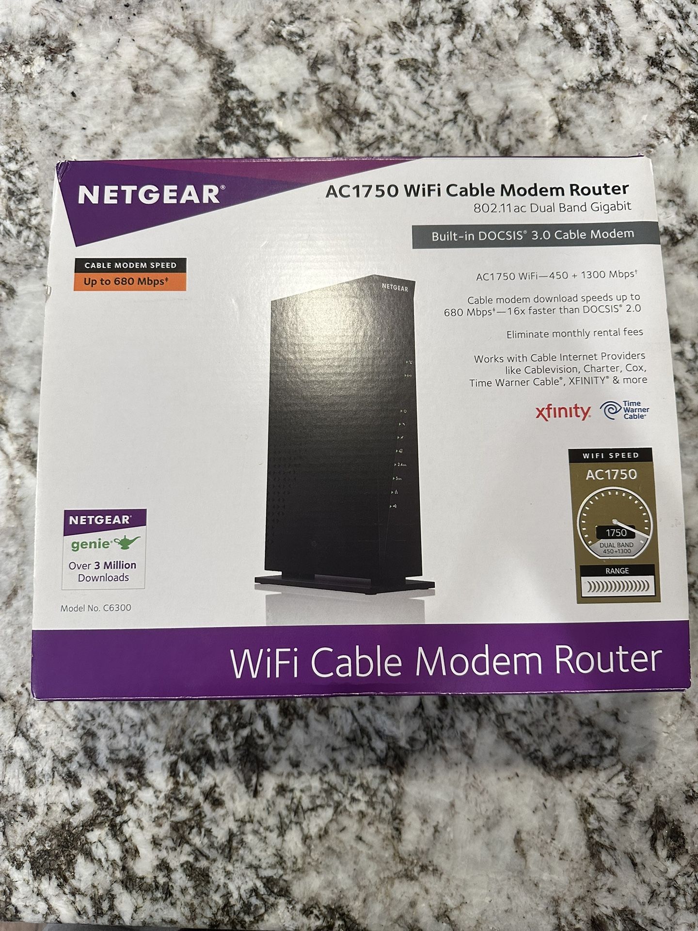 Netgear AC1750 WiFi Cable Modem 680mbps