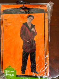 Casanova costume red “velvet” robe