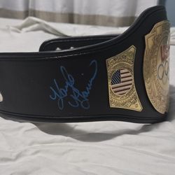 Kayla Harrison "2x Olympic Champ" Signed USA Olympic Mid-Size Belt (PSA/DNA)