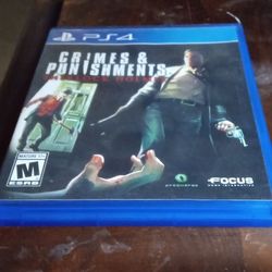 Sherlock Holmes Crimes & Punishments PS4 Replacement Video Game Case With Booklet 