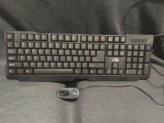 AST keyboard and Logitech webcam