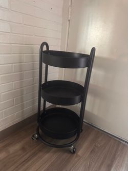 Rolling metal cart
