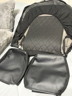 Car seat covers and steering wheel