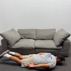 2 pc Grey Cloud Modular Sofa - Retails 1k+ Can Deliver - Jerome’s Lounge