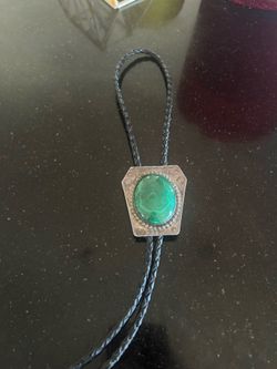 Sterling and Malachite Bolo Tie