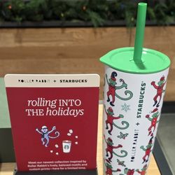 STARBUCKS + ROLLER RABBIT Stainless Steel Tumbler Cup 24 fl. oz Holiday Christmas 2025