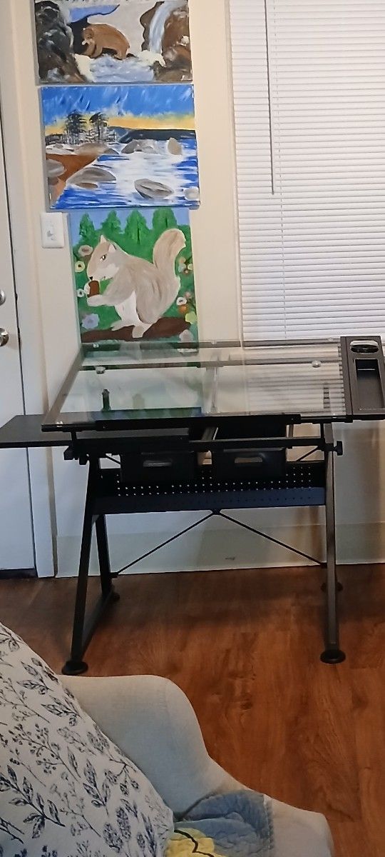 Glass Art Desk