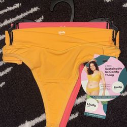 Kindly Yours Women's So Comfy Crossover Waist Thong Panties, 2-Pack, Size XS