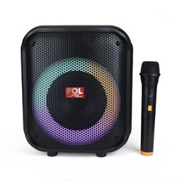 FS-L1206 SPEAKER WITH WIRELESS MICROPHONE AND LED Lights